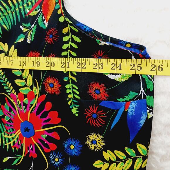 Blouse Size 2X Floral Tropical Whimsycore Fairy Bold Maximalist Vacation Resort - Picture 10 of 16